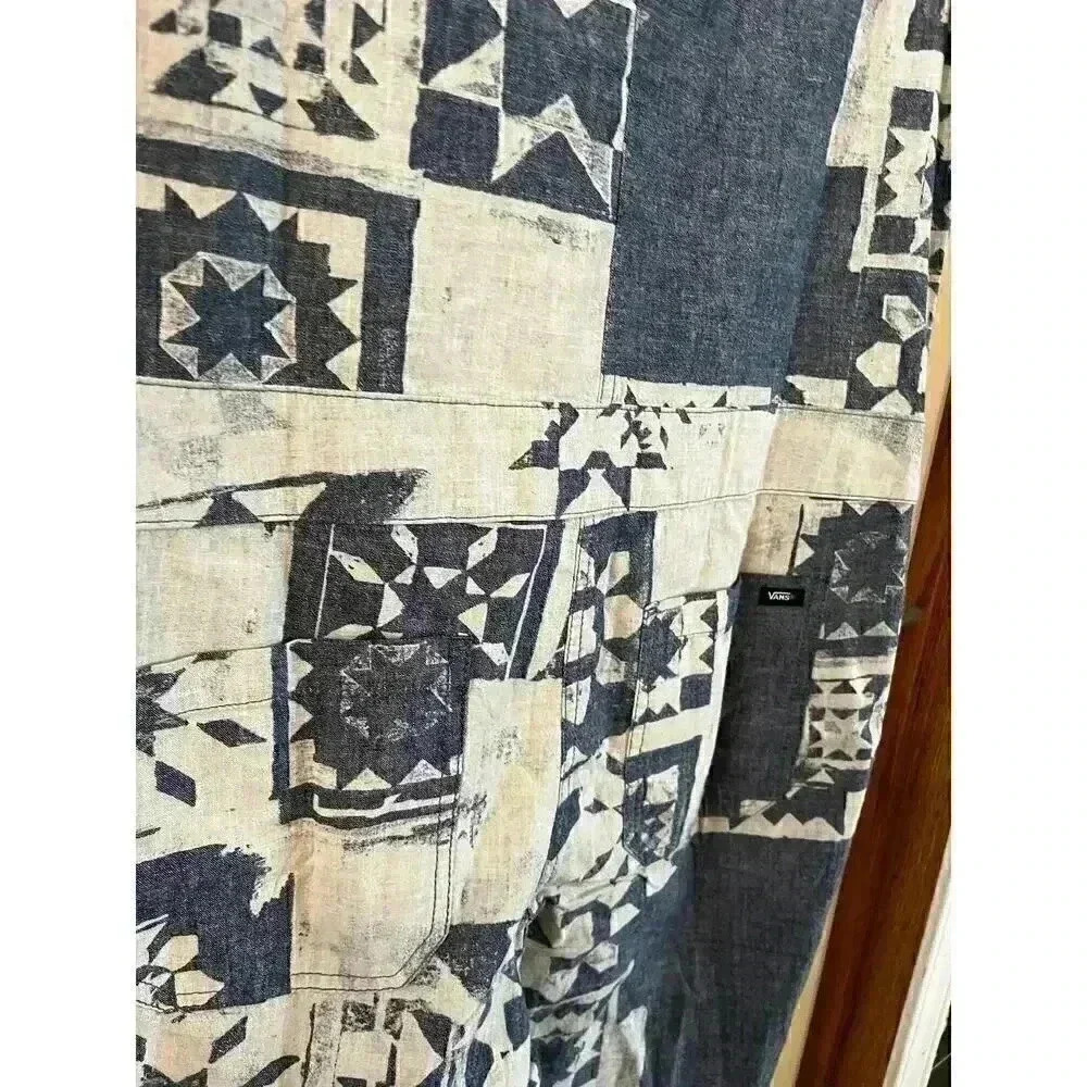 Vans Women's Morro Coveralls Jumpsuit Blue Patchwork Brand Size XS NWT - Picture 6 of 6